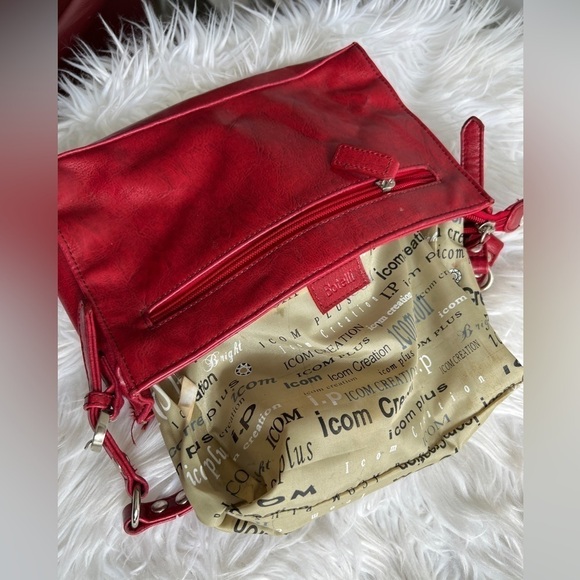 Botelli red silver hardware chain handbag - Picture 10 of 13